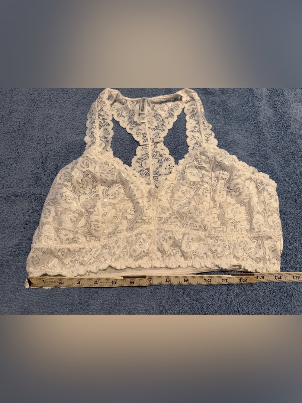Zenana Outfitters White Lace Racerback Bralette
